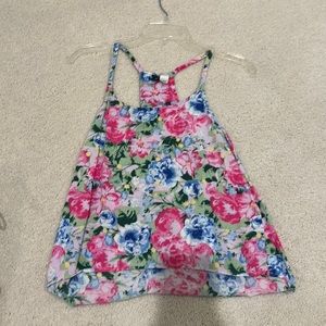 H&M Floral Racerback Tank Top (Size 4)